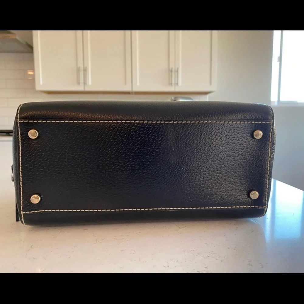 Kate Spade Black Leather Satchel Crossbody Bag